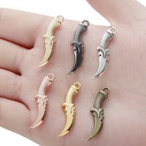 15pcs 6Colors  Zinc Alloy Scream Dagger Charms Fit Jewelry Pendant For DIY Necklace Bracelet Jewelry Making Findings
