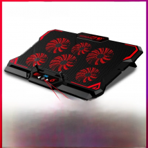 COOLCOLD 17inch Gaming Laptop Cooler Six Fan Led Screen Two USB Port 2600RPM Laptop Cooling Pad Notebook Stand For Laptop
