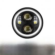 1pcs 5.75inch LED Headlight Motocycle For Harley Sportster 1200 883 Street 500 750 5-3/4" Projector Led Halo Angel Eyes Headlamp