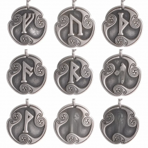 Dropshipping 1pcs Odin Runes Nordic Letter DIY Handmade Charms for Jewelry Stainless Steel Futhark Futhorc Pendants Making Bulk