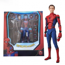 Mafex 103 Spider Man Action Figure Toys Spiderman Homecoming Deluxe Edition Multi-accessories Model Statue Doll Collectible Gift