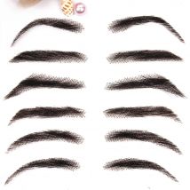 LiangMo Fake Eyebow Women Or Man Hair Brazilian Hair invisible Handmade Fake Eyebrows Hand Tied False Eyebrows