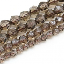 Natural Faceted Smoky Quartzs Crystal Stone Round Loose Spacer Beads 6/8/10mm For Jewelry Making Diy Woman Bracelet Necklace 15"
