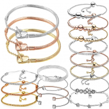 BAOPON 41 Styles Fashion Simple Adjustable Size Charm Bracelets Bangles For Women Men Silver Plated Jewelry Gift Special Offer