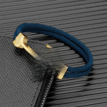 MKENDN Gold Plated Anchor Bracelet Men Charm Nautical Survival Rope Chain Paracord Bracelet Male Wrap Metal Sport Hooks