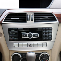 Car Styling interior Buttons panel Decoration Cover Trim Sticker frame For Mercedes Benz C class W204 2011-2014 Auto Accessories