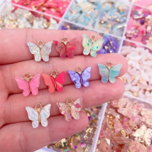 New 16 Colors Colorful Cute Butterfly Pendant DIY Jewelry Mmaking Butterfly Earrings Jewelry Accessories Wholesale Animal Charm