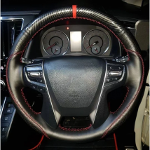 Braiding on The Steering Wheel For Toyota Alphard Vellfire steering wheel 30 Series 2016-2022 Year Tuning Car Hand-sewing Cover