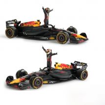 Bburago 1:24 2023 F1 Red Bull Racing RB19+Winning Doll 1# Verstappen 11# Perez Paint Formula One Alloy Super Toy Car Model