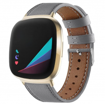 For fitbit versa 3 Versa 4 smart watch classic double-sided cowhide leather strap for fitbit versa 4 / for fitbit sense 2 band