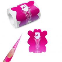 100pcs Nail Art UV Gel Tips Extension Builder Form Acrylic French Nail Tips Extension Stencil Guide Stickers For DIY Salon Art