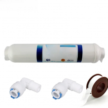 10 Inch T33 with fittings Water Purifier INLINE COCONUT Carbon Post  WATER FILTER 5MICRON CARBON  FILTER FOR REVERSE OSMOSIS