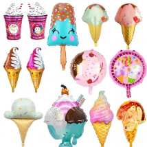 Summer Cute Ice Cream Series Aluminum Film Balloon Children's Toy Birthday Hawaii Party Decoration