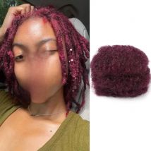 Purple Afro Kinky Bulk 100% Human Hair Extensions Reggae Dirty Braids Brazilian Natural Crochet Hair Dreadlocks