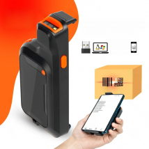 Wireless Barcode Scanner Mini Bluetooth Back Clip 2D Phone Barcode Reader QR Bar code Reader PDF417 Scanner for Mobile Scan