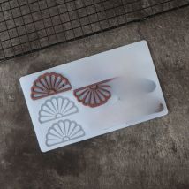 Hollow Out Fan Shape Chocolate Stencil Mold Half Flower Transfer Sheet Cake Decorating Silicone Mould Baking Chablon
