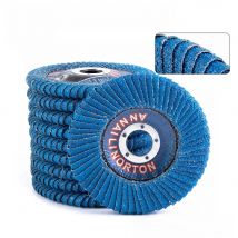 2-10pcs 5inch Abrasive Flap Disc  Radial Shape grinding wheel  Round Hole  Phenolic Resin Backing Zirconia Alumina Grit 60