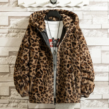 2025 Fall/winter Leopard Print Jacket Loose and Comfortable Cotton-padded Jacket Fashion Men's and Women's Autumn Warm Jacket