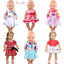 New Cute Love Dress For 43cm Baby New Born Doll Cat Clothes Skirt For American 18 Inch Girl,Our Generation,DIY,Doll Festival