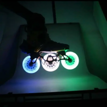 2 Piece Led Bright PU Inline Speed  skate wheels  Flash rollers Rodas 100mm  110mm Scooter Roller Ruedas inline Skating wheels