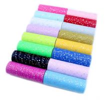 Glitter Sequin Tulle Roll 15cm*9.1m Tulle Roll Spool Tutu Skirt Wedding Decoration Organza Laser DIY Birthday Party Supplies