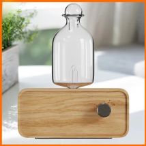 Glass Essential Oil Diffuser Wood Grain Base Air Aroma Diffuser 2600mAh Professional Machine Nebulizer For Home Office Room