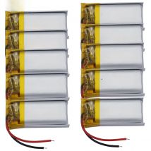 Wholesale  10Pcs 3.7V 0.407Wh 110mAh Replacement Li Lithium Battery 501225 For Pen GPS Bluetooth Speaker Headphones Headset