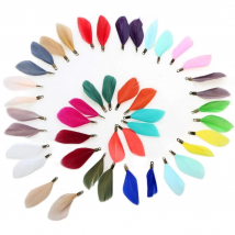 OlingArt Natural Feathers Multicolor 35MM 10pcs/Lot Bronze Metal Clips DIY Necklace Earring  Jewelry Making Straps Pendants