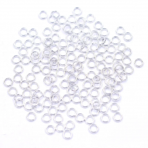 200Pcs Silver Plated Round Metal Soldered Closed Jump Rings Jewelry DIY Making Findings 6mm