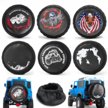 MIBIDAO 1/10 RC Crawler Leather Spare Tire Cover Anti Dust Cover for TRX4 TRX6 D90 Axial SCX10 90046 Capra GEN8 Wraith
