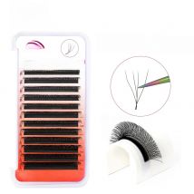 FADVAN 4D W lashes Black/Brown 4D Premade W Fan Lash Extensions 0.07 C/D/L/M Natural Soft Volume W Style Eyelashes