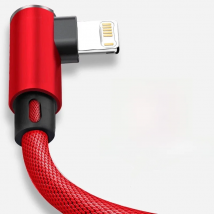 90 Degree USB Cable For iPhone 14 13 12 11 Pro Max X XR 6s 7 8 Plus 2m 3m Lead Mobile Phone Fast Charging Cord Data Charger Wire