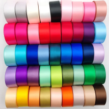 9Meters 1" 2.5cm 25mm Double Sided Satin Ribbon High Quality 100% Polyester Double Face Ribbon Tapes Bows Making Wedding Ribbons