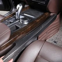 For BMW X5 F15 2014-2018 Real Carbon Fiber Car Center Console Gear Shift Both Sides Cover Trim Interior Car Accessories