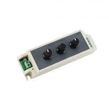 RGB LED Light Dimmer Knob Controller Switch,DC12-24V 3‑Channel Brightness Adjust Intelligently for Multi-Color LED Light Strip