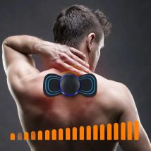 EMS Electric Neck Massager EMS Muscle Massage Stimulator Low Frequency Instrument Back Cervical Calf Patches Joints Mini Device