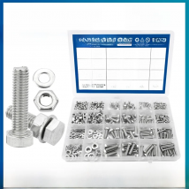 552pcs/set External Hex Bolt Set with Nuts Stainless Steel m3 m4 m5 m6 Bolts and Nuts Set Hexagon Head Screw Kit for Bicycle