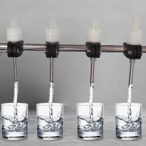 High Production Four Heads Desktop Automatic Liquid Filling Machine With Conveyor Belt For Small Business