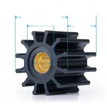 Water Pump Impeller Fit Johnson F6B-9 V8 Pumps For Volvo Penta 21951354 Outboard Motor 12 Blades Boat Parts & Accessories