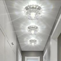 LED Ceiling Lights 3W 5W 10W Modern Crystal Aisle Flush LED Ceiling Lamp for Living Room Surface Mounted Downlight AC 85-265V