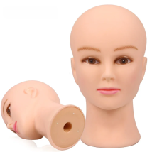 Hot Sale Female Mannequin Head Hat Wig Head With Table Clamp New PP Bald Mannequin Head No Hair For Wig Ats Jewelry Display