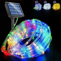 Outdoor Solar Tube Rope Led Light Garden Christmas Decoration Fairy String Light 32m/22M/12M/7M Outdoor Wedding Party Led Lamp