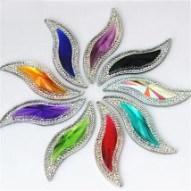 Cong Shao 28pcs 15*50mm Big S shape AB Color Resin Rhinestones Flatback Stones and Crystal For Garments crafts Accessories CS558