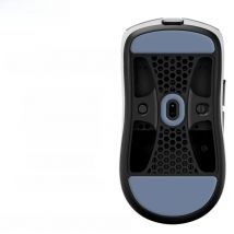UnusualWaySports Mouse Skates Feet X Hitscan Hyperlight Cambered Surface PTFE Anti Collapse Magic Ice Black Silver Fox