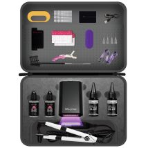 Wikytina  2025 UV V Light Hair Extension tool Set Hair Extension Tools Kit  UV Extension Glue Extension Machine Remover  Iron