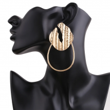 Matte Gold Color Stud Earring Pendant New Design Women Earring Drop Earrings Unique matte Dangle Drop Statement Earing For Women