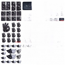 10 pcs/lot Wholesale Black White Patch Iron On Patches For Clothing Thermoadhesive Patches Cheap Embroidery Patch Sewing Badges