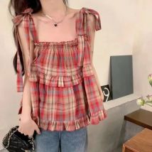 Camis Women Loose Sweet Tender Summer Princess Backless Casual Tops All-match Solid Ulzzang Aesthetic Girlish Clothing Students