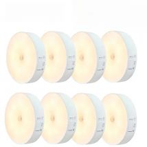 LED Human Body Induction Night Light USB Charging Smart Sensor Lamp Bedside Bedroom Home Corridor Lighting 8 LEDs Mini Wall Lamp