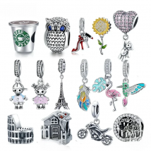 WOSTU Dangle Charm Fit Original DIY Bracelet Pendant 100% 925 Sterling Silver Boys Girls Beads For Women Fashion Jewelry Gift
